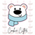 Polar bear with Scarf   Christmas Cookie Cutter  