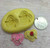 Heart with Flower  Silicone Mold  
