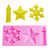 Christmas Mold Set SnowFlake Star and Candle  SE22