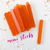 Mini  Orange Sparkle  Acrylic Cakesicle Sticks