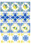 Positano blue and lemon  Mediterranean Edible image  2.5" Not cut for cookies