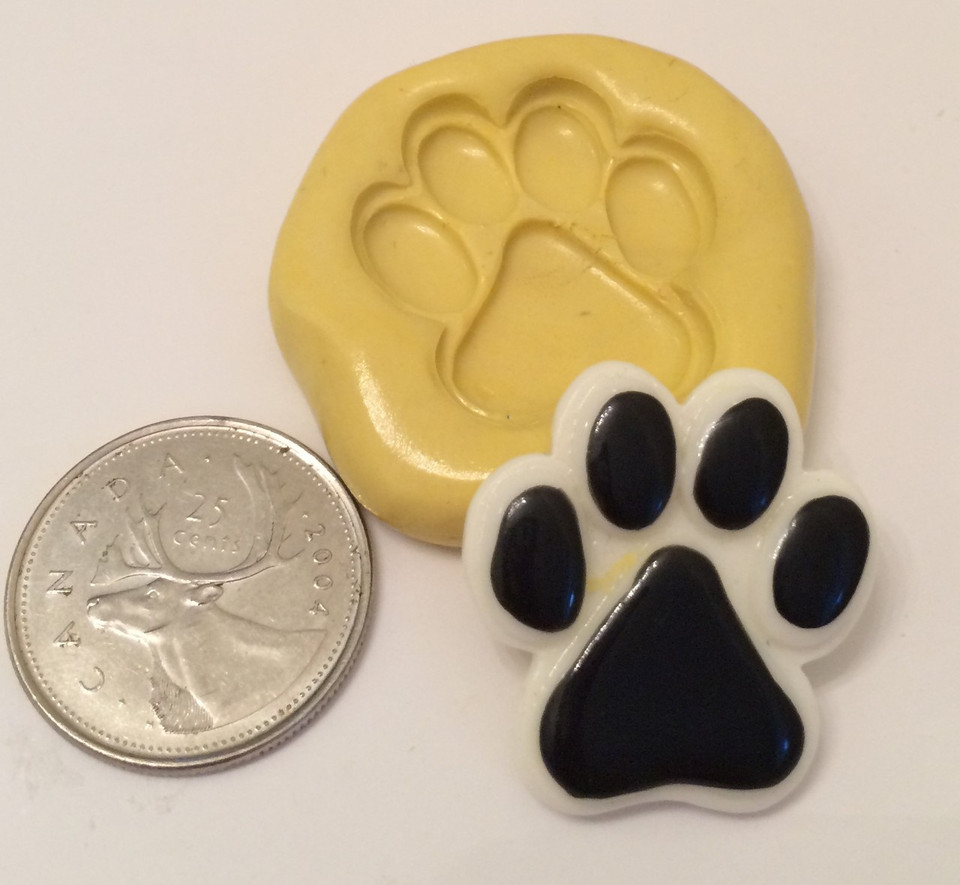 Dog Animal Paw print Silicone Mold Christines Molds