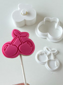 Cherry Cake Pop mold Plunger with Fondant stamp 