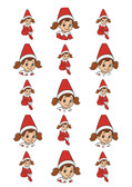 Elf Girl Christmas Image edible image  -em10745