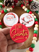  Love Santa   embosser or debosser  fondant stamp 
