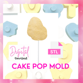  Digital Download Coal   Cake pop mold  STL FILE