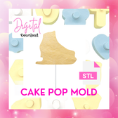   Digital Download Ice skates  Cake pop mold  STL FILE