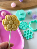 Daisy Cake Pop Mold with embosser , debosser  stamp  and cutter