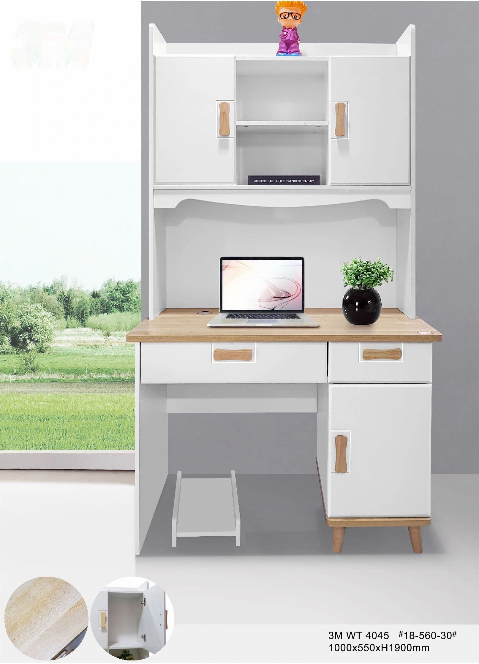 Jeff Study Table with Storage, Office & Study Room Furniture Singapore  (SG)