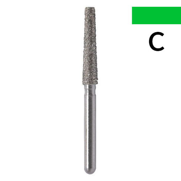 014 - Flat end taper (Shoulder), Coarse Diamond Bur - 5/pack