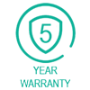 5 Year Warranty