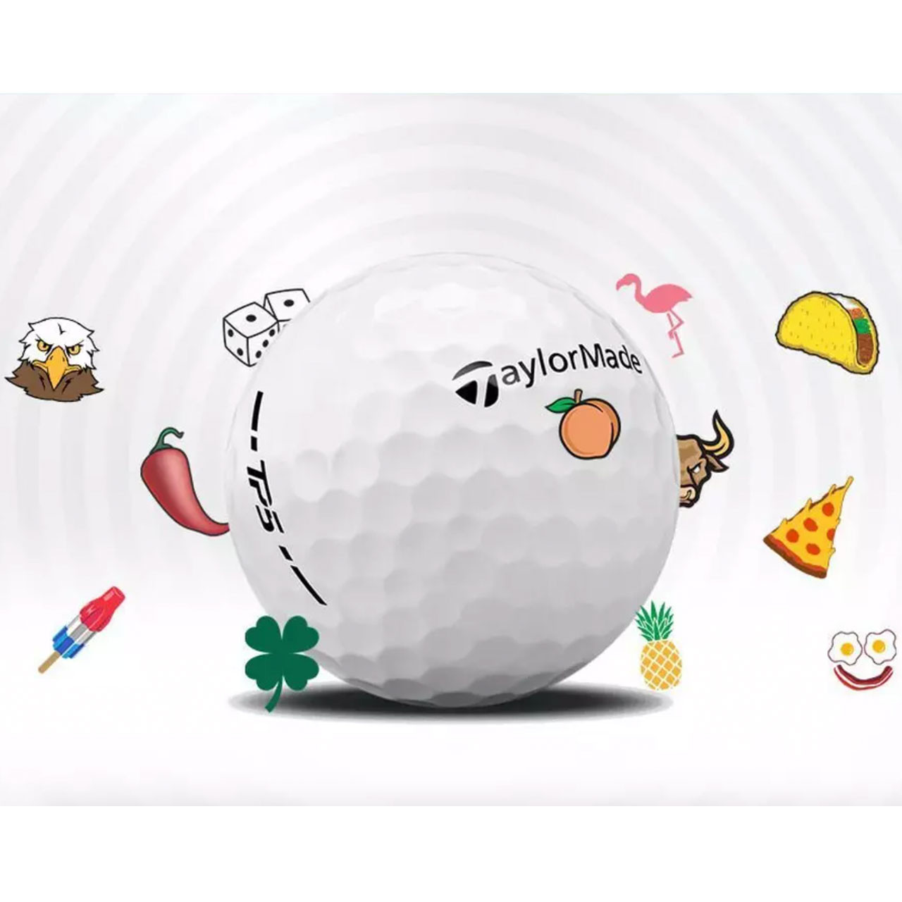TaylorMade TP5 MySymbol Misprint Golf Balls - 1 Dozen - The GolfWorks