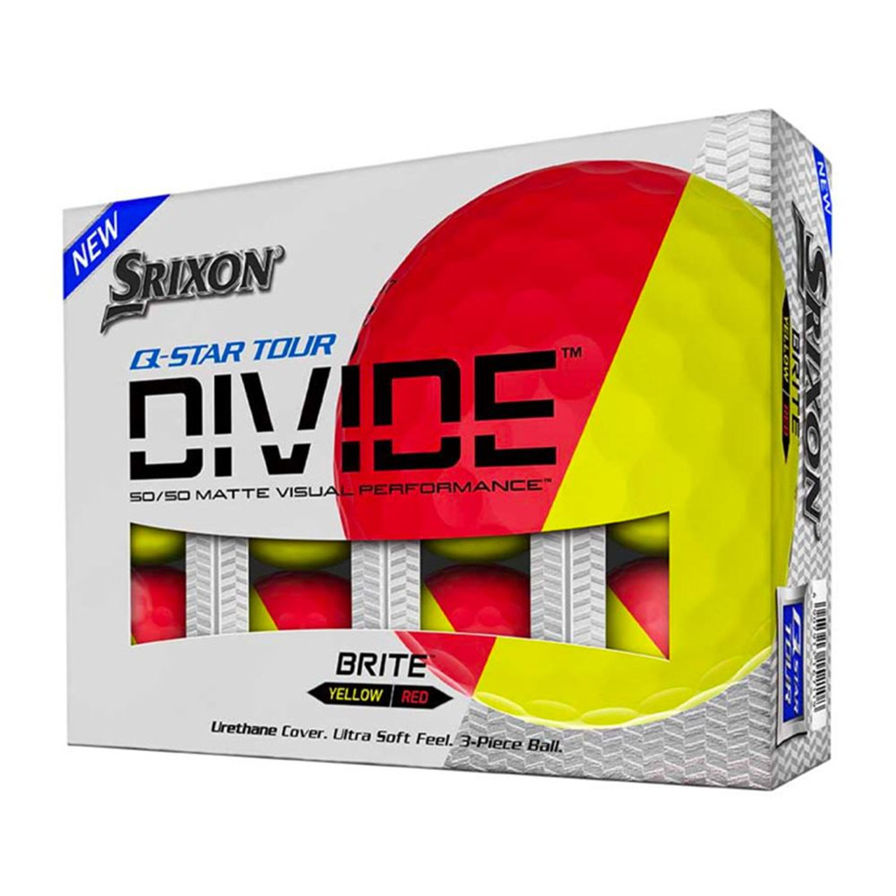 Srixon Q-Star Tour Divide Golf Balls-Red/Yel