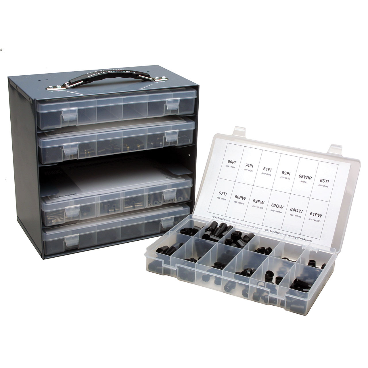 Small Parts Rack & Adjustable Storage Box-DC0001 - The GolfWorks