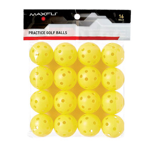 Maxfli Plastic Practice Balls - White 16-Pack - The GolfWorks