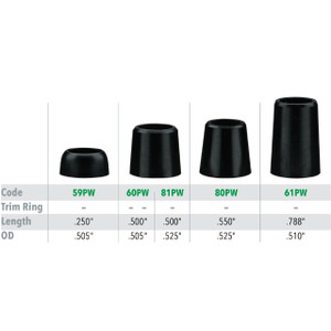 Black/Clear Wood Ferrules .335 - 56PW - The GolfWorks