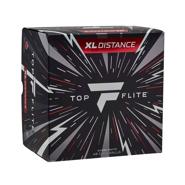Top-Flite XL Distance Golf Balls Gloss White - 48 Pack