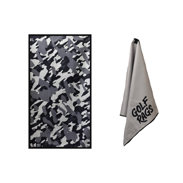 Golf Rags Premium 20" x 40" Dark Camo Waffle Golf Towel