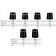 The GolfWorks Premium Iron Ferrules – 12-Pack, Fits .370" Parallel & .355" Taper, Multiple Colors