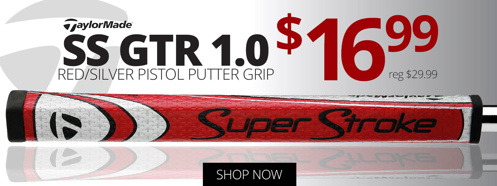 TM SS GTR 1.0 RD/SLV PISTOL PUTTER GRIP