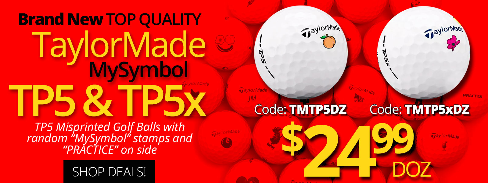 TAYLORMADE MISPRINT BALLS 