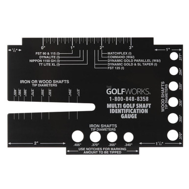 Multi Golf Shaft ID Gauge - The GolfWorks