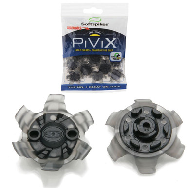 SoftSpikes PiViX Golf Cleats - Fast Twist 3.0 Gray/Black - The