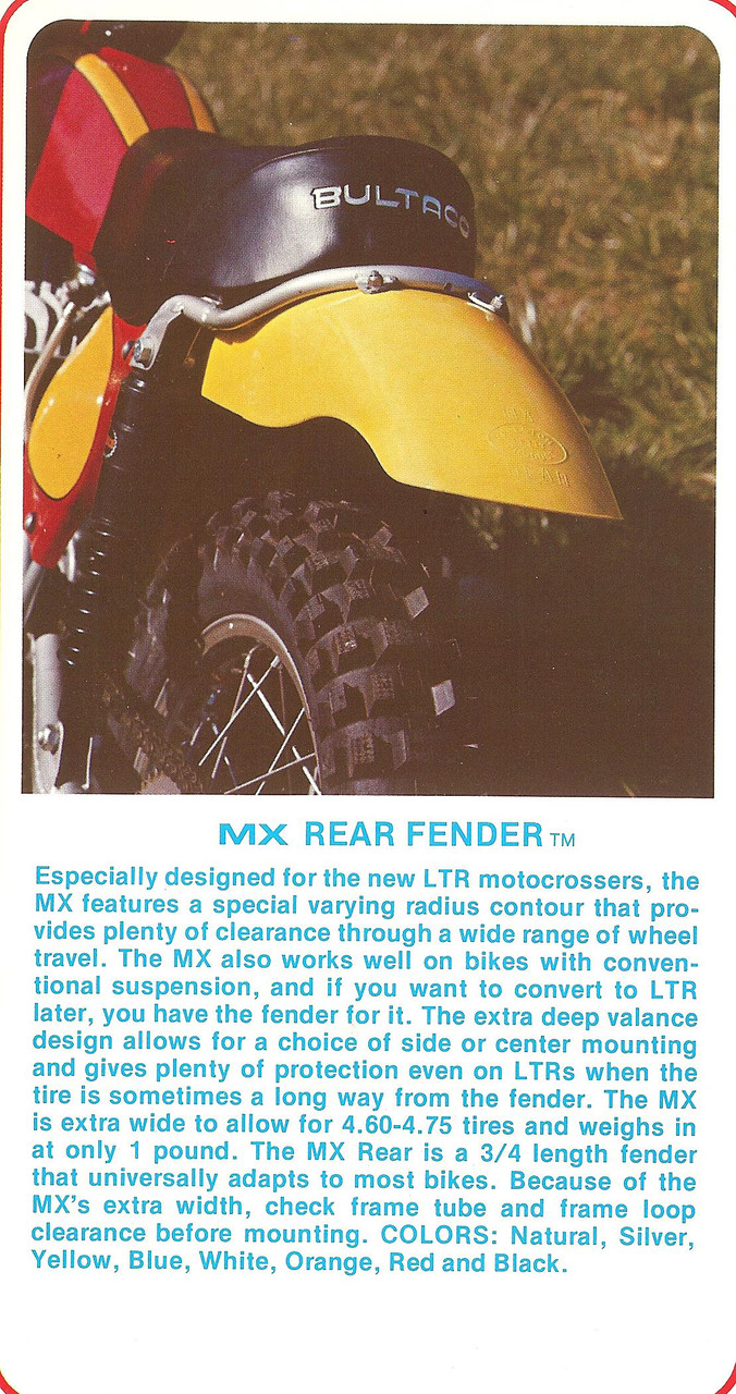 MX Rear Fender - Authentic Preston Petty