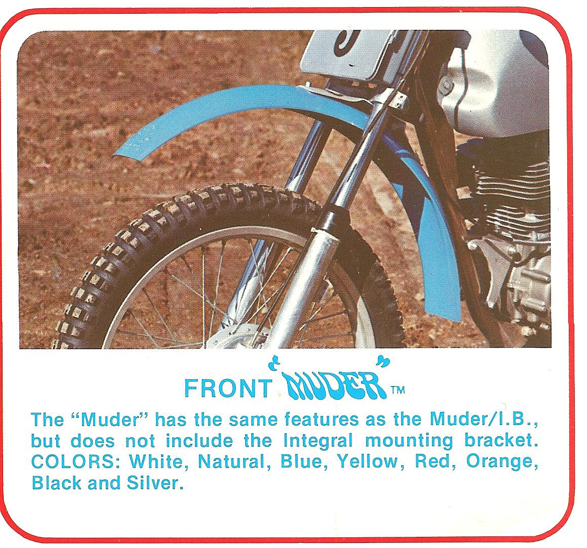 Muder front fender