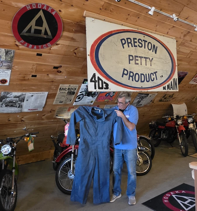 The iconic Preston Petty overalls