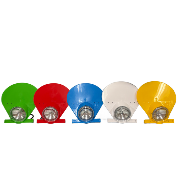 Headlight Number Plate Assembly- Red,Suzuki Yellow,White,Kawasaki Green or Yamaha Blue