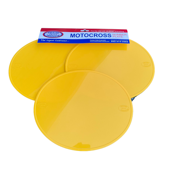 Preston Petty oval number plates set of 3 Suzuki yellow
