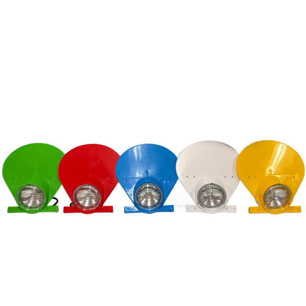 Headlight Number Plate Assembly- Red,Suzuki Yellow,White,Kawasaki Green or Yamaha Blue