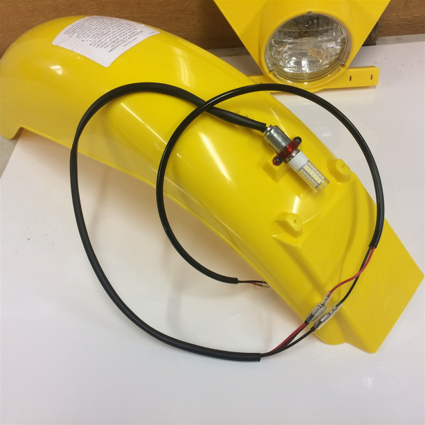 Battery  Powered LED Headlight and IT rear fender with LED bulb