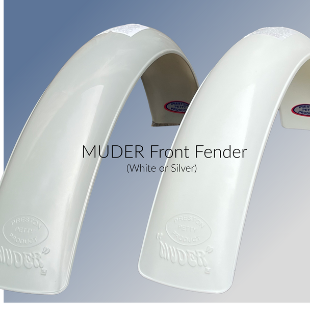 Muder front fender - Silver , White