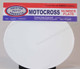 Oval Motocross Number Plate - white