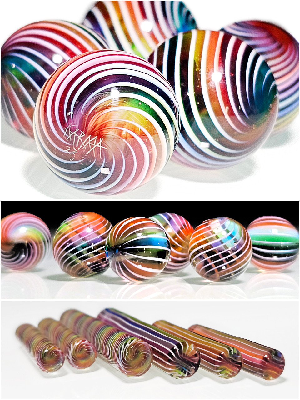 Karma Glass Marbles and Spheres - Victory Glassworks