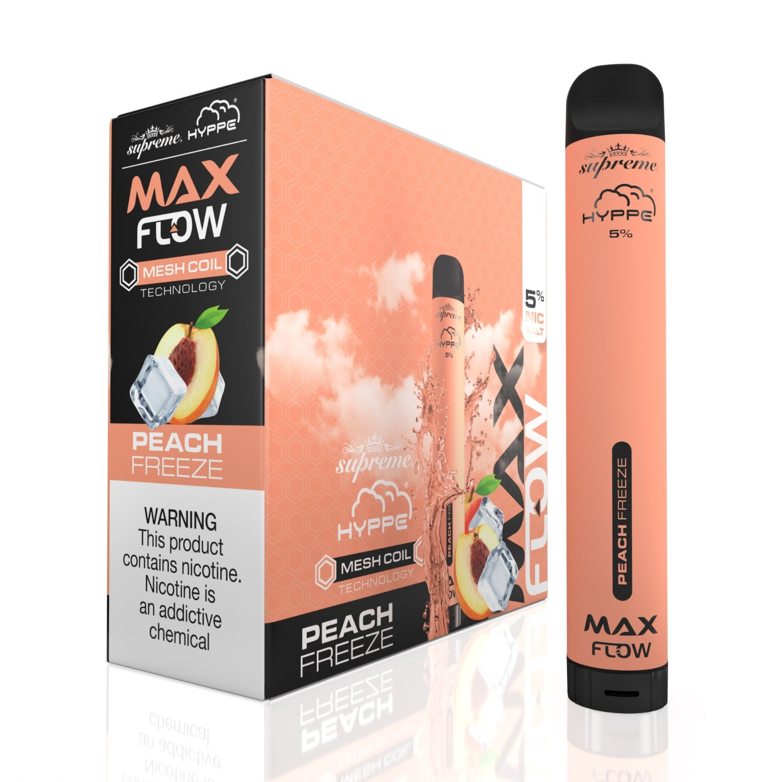 Hyppe Max Flow Disposable | Peach Freeze