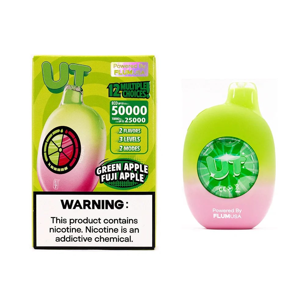 Flum UT Bar  Green Apple Fuji Apple 50K Disposable Vape 5% (50000 Puffs)