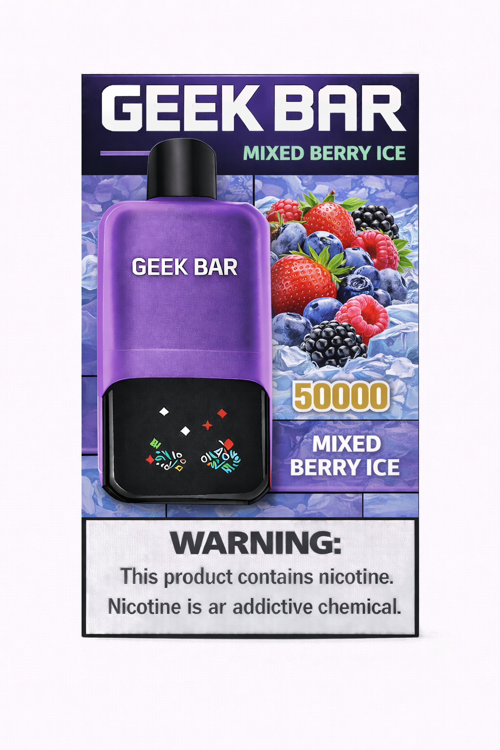 Geek Bar Ice Prince 50,000 Puffs Disposable Vape - Mixed Berry Ice