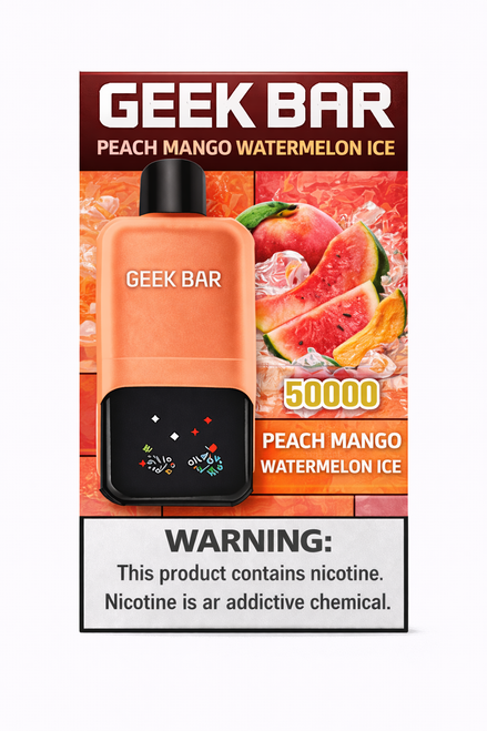 Geek Bar Ice Prince 50,000 Puffs Disposable Vape - Peach Mango Watermelon Ice