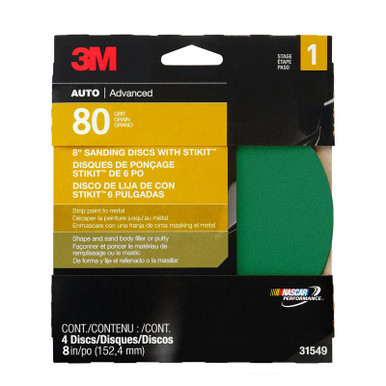 3M 31549, 8 inch, 80 Grit, Stikit Disc