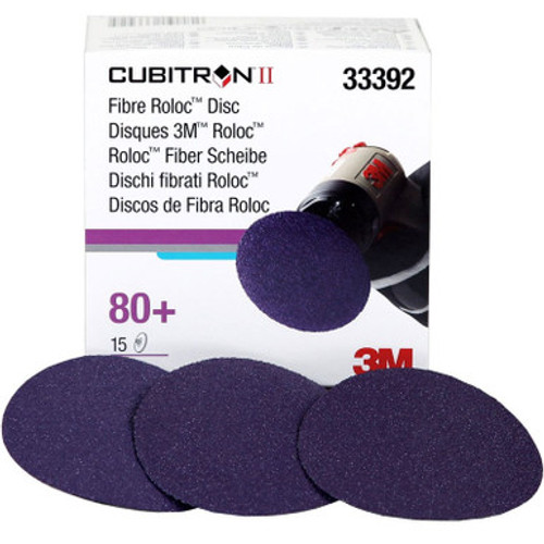 3M 33392, 3 inch 80 Grit Cubitron II Roloc Discs