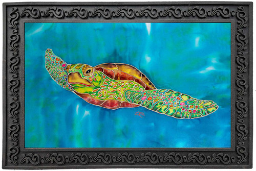 Swimming Turtle Outdoor Mat