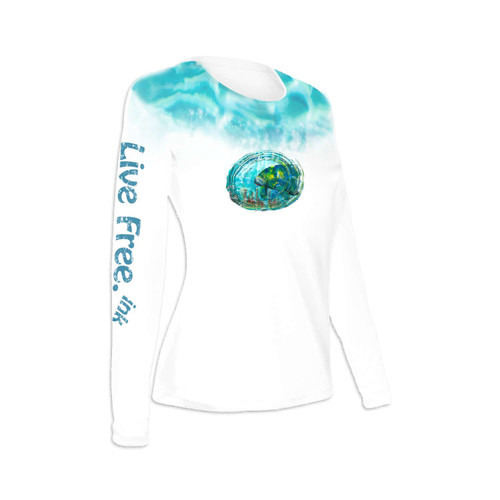 Manatee Long Sleeve Performance Shirt, White