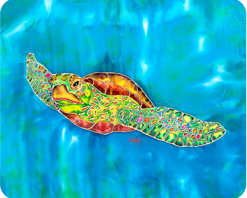 Swimming Turtle cutting board