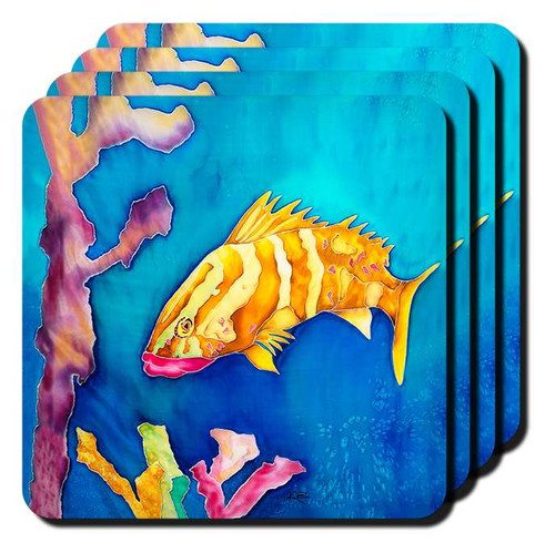 Tropical Reef Fish Coaster Set