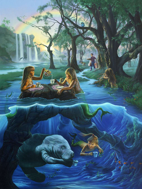 Mermaid Tea Party Canvas Print