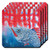 Red White and Blue Grouper Coaster Set