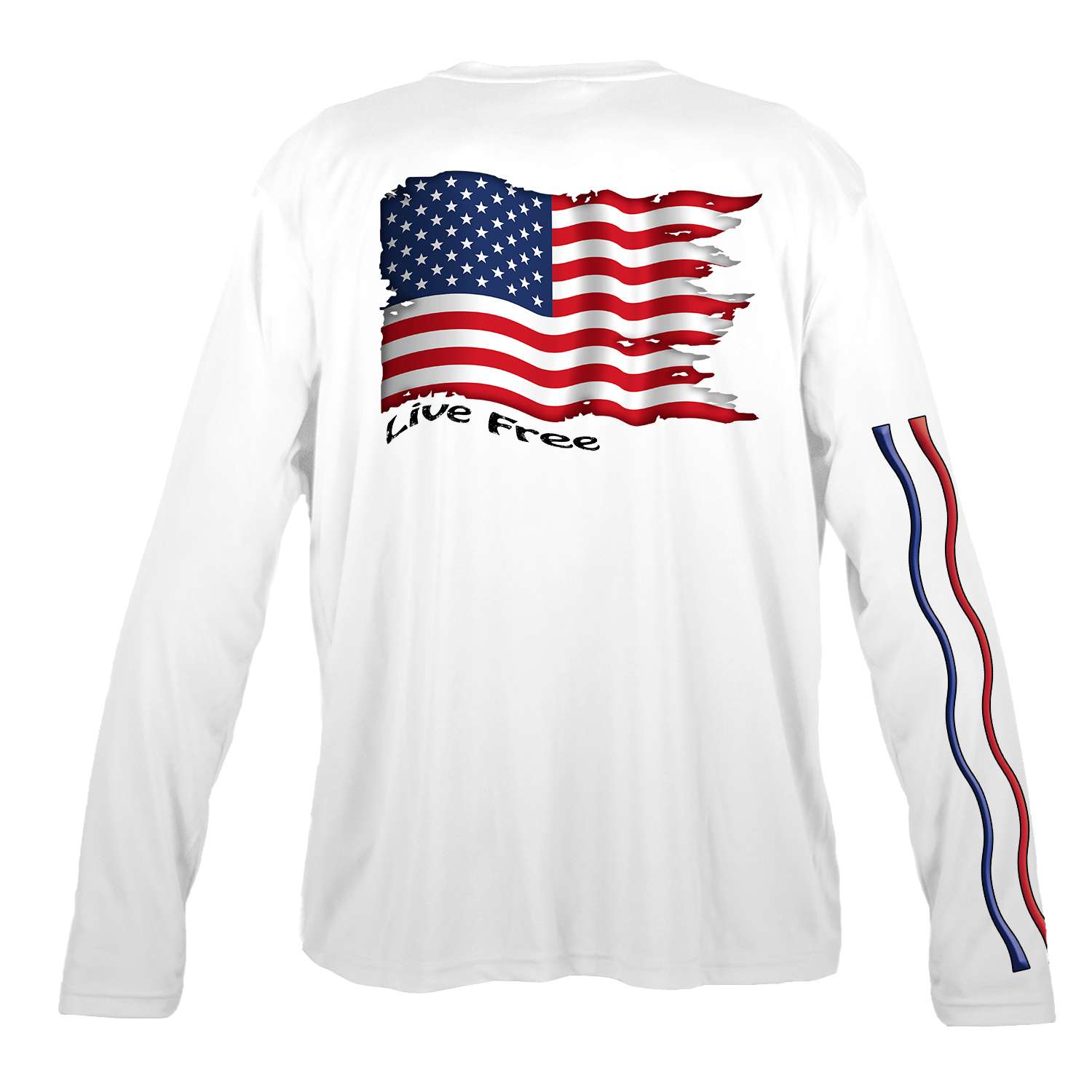 Custom American Flag Camo Uv Protection Long Sleeve Shirts